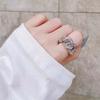 New chain shaped light luxury cool style European and American niche ring exquisite personality fashionable versatile open ring