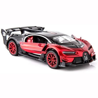Bugatti Vision GT Supercar 1/32 tlakový odlitek zinkové slitiny stahovací zadní model auta Zvuk a světlo pro kluka Dívka dárek