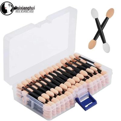 Oboustranný jednorázový štětec na oční stíny & Sada latexových houbiček, 100/200 kusů pro míchání očních stínů & Nail Art.