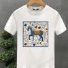 T-shirt Coppia Stile Cavallo Carino Marca di Lusso Stampa Lettere Cotone Estate Harajuku UomoDonna Manica Corta Abbigliamento Uomo