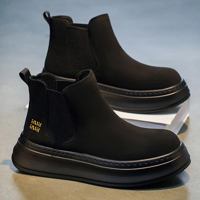 Martin boots winter new British Chelsea boots non-slip thick-soled high-top short boots