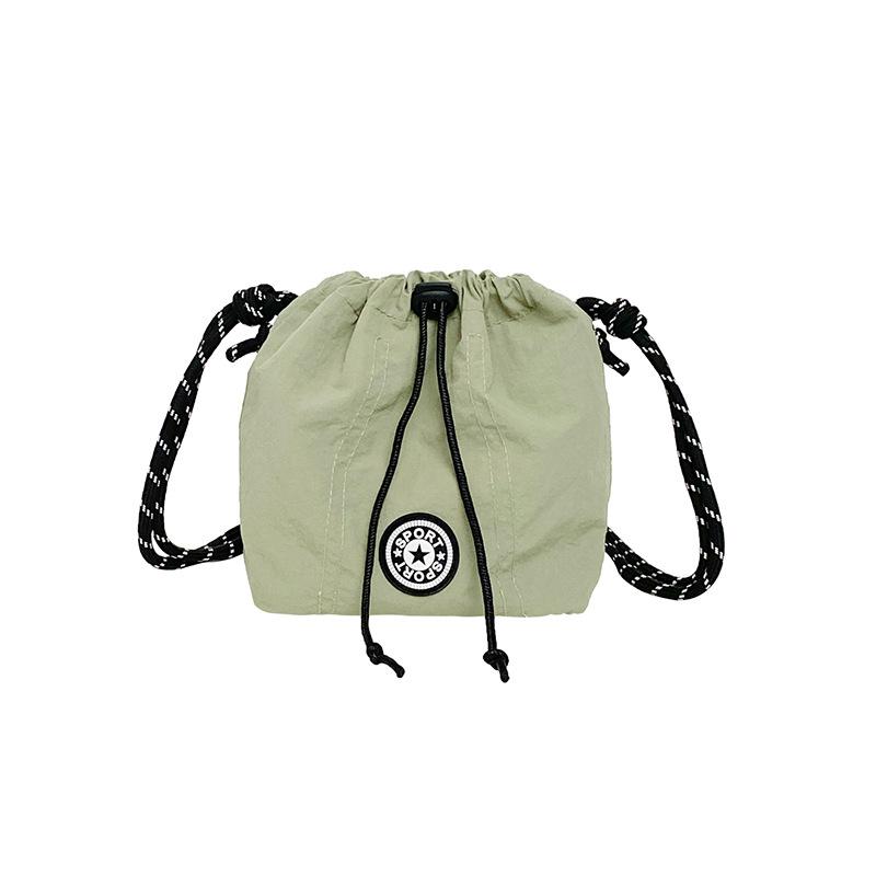 Polyester Crossbody Messenger Bag, Solid Color, Lightweight, with Buckle Closure, Polyester Lining, Hand Washable, for Black & Army Green Options