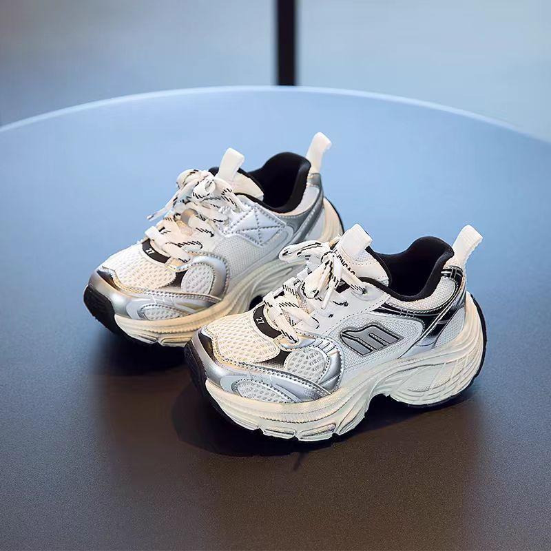 Children's Sports Shoes Boys and Girls Sports Shoes 2025 Spring and Autumn New Breathable Non-slip Fashion Versatile Dad Shoes