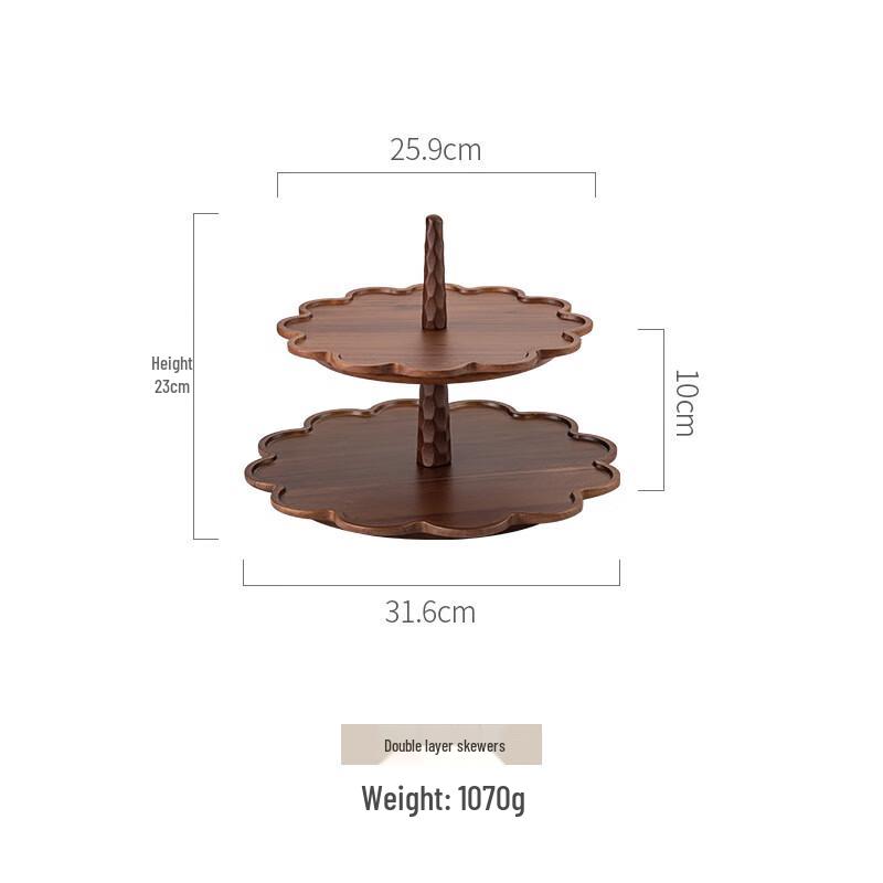 Ruhan Wooden Round Serving Tray Set