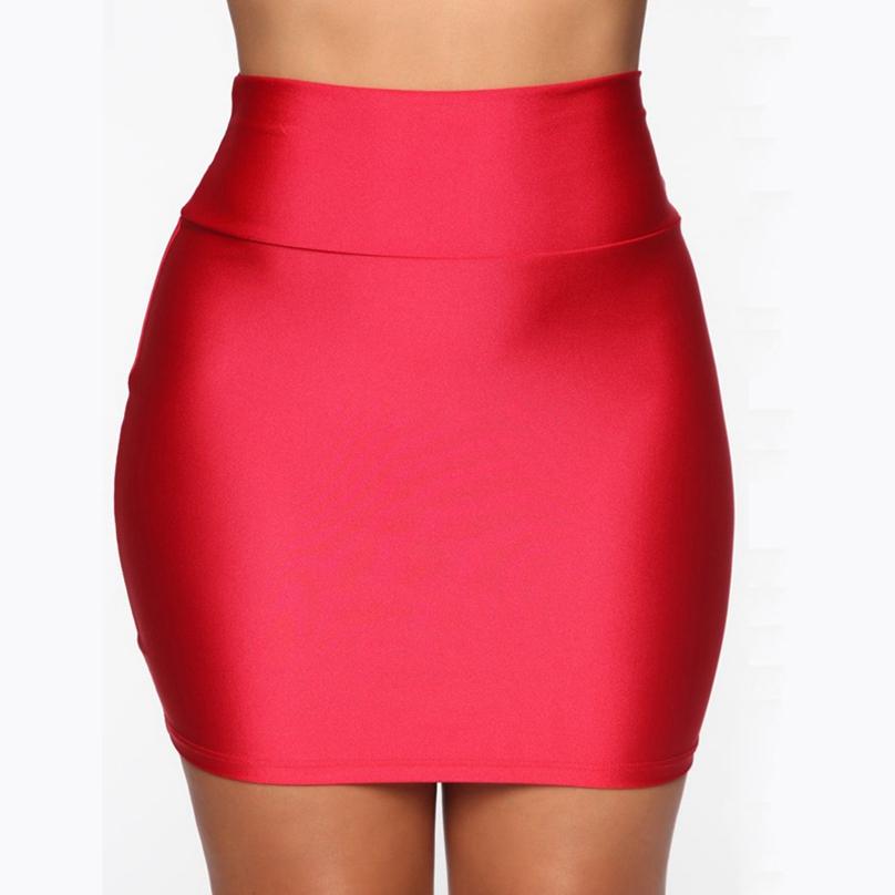 Feminine Sense Solid Color Women Wild Slim Short Skirt Comfortable One-step Package Hip Skirt