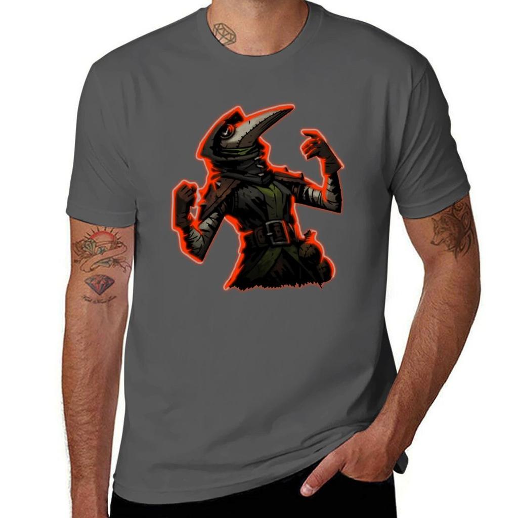 Darkest Dungeon Plague Doctor T-Shirt Standard Passform Einfarbiges T-Shirt