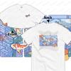 Koi and Goldfish Cityscape Y2K Style Tshirt Harajuku Modern and Trendy Shirt Steamwave Fashion Men Women Crewneck Cotton Tee Top