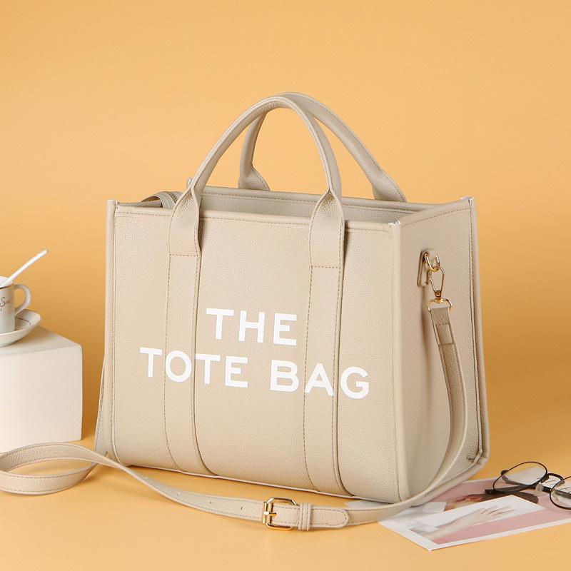 Solid Color PU Leather Women's Tote & Crossbody Shoulder Bag - Large Capacity, Simple & Casual Design