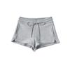 Long Gray Sports Shorts Show Legs Women Wear Loose Side Slit Wide-leg Pants High Waist Drawstring In Summer
