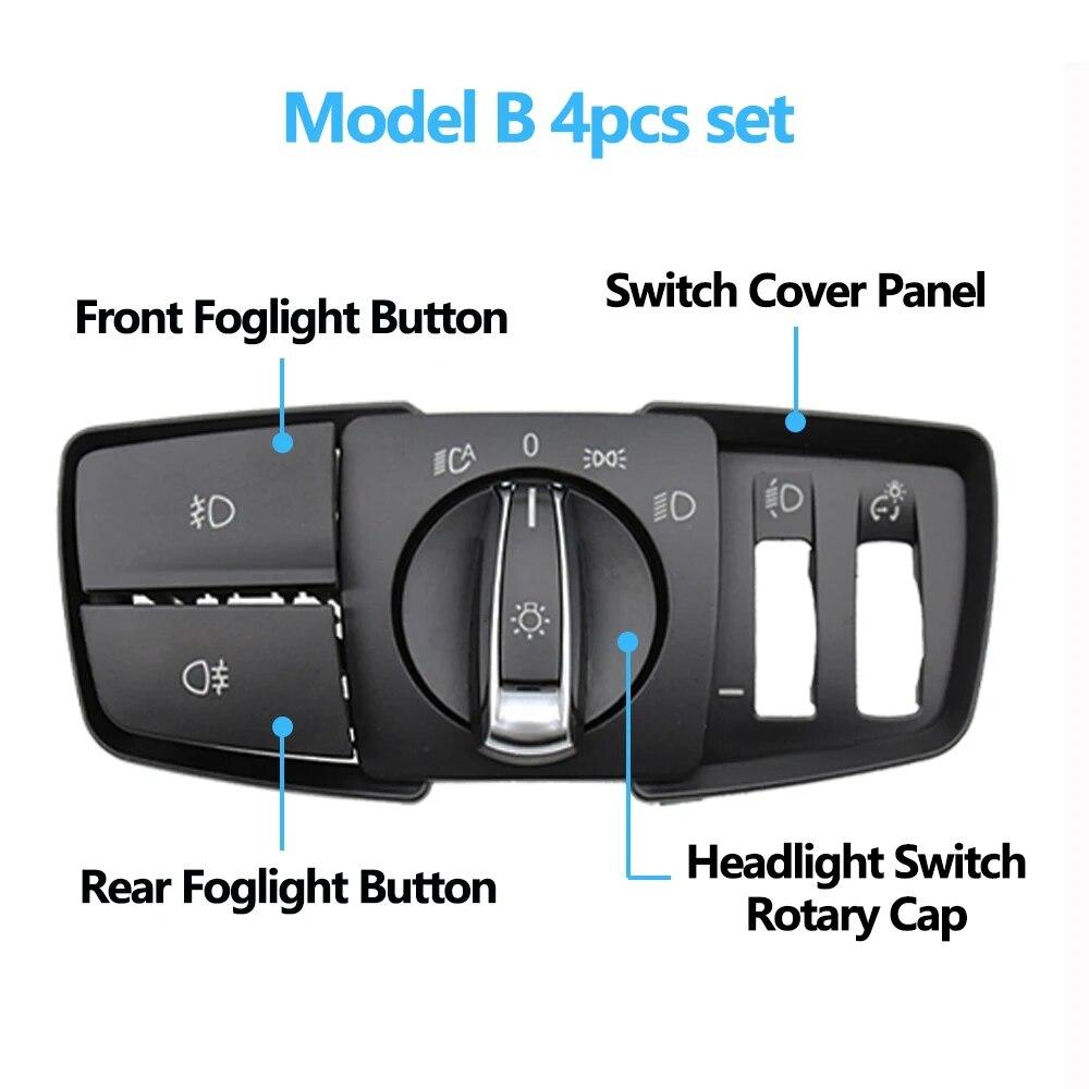 Otočné tlačítko světlometů, kryt spínače světlometů, pro BMW 1 2 3 4 řady F20 F45 F30 F31 61319265300