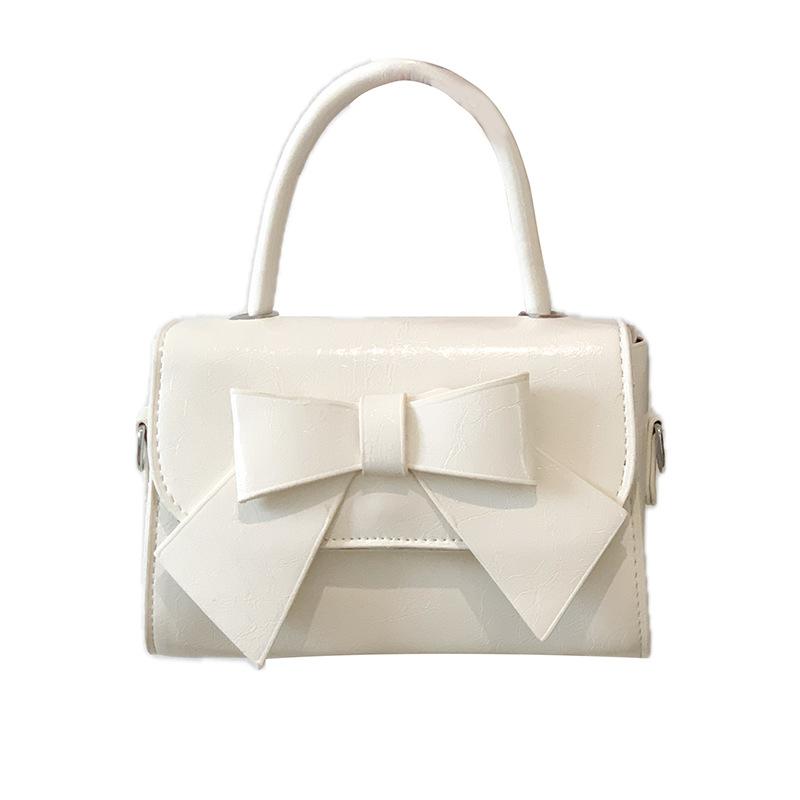 Popular Bow Bag for Women In Autumn and Winter New High Quality Texture One-shoulder Crossbody Handheld Small Square Bag for Women