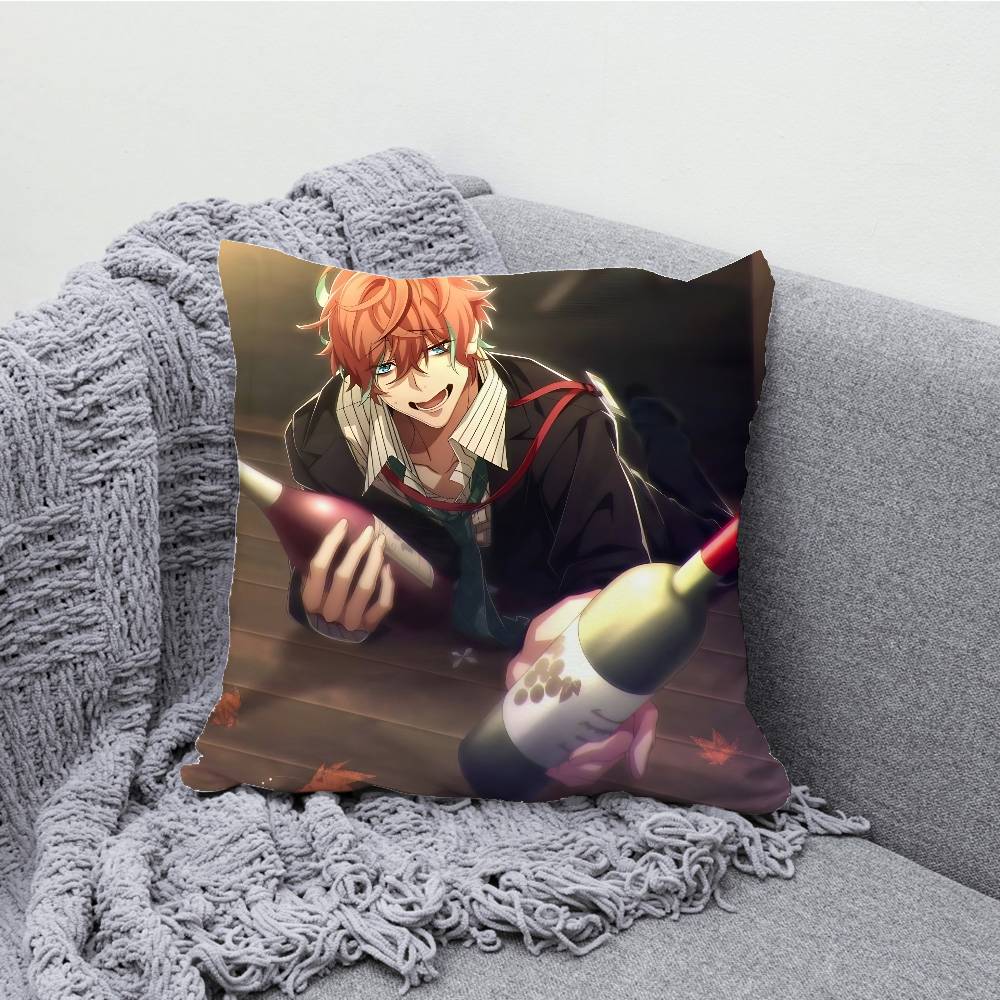 Yandere D-Doppo K-Kannonzaka Pillow Case Print Polyester Fiber 40X40 cm Home Sofa Throw Cushion Cover Decoration