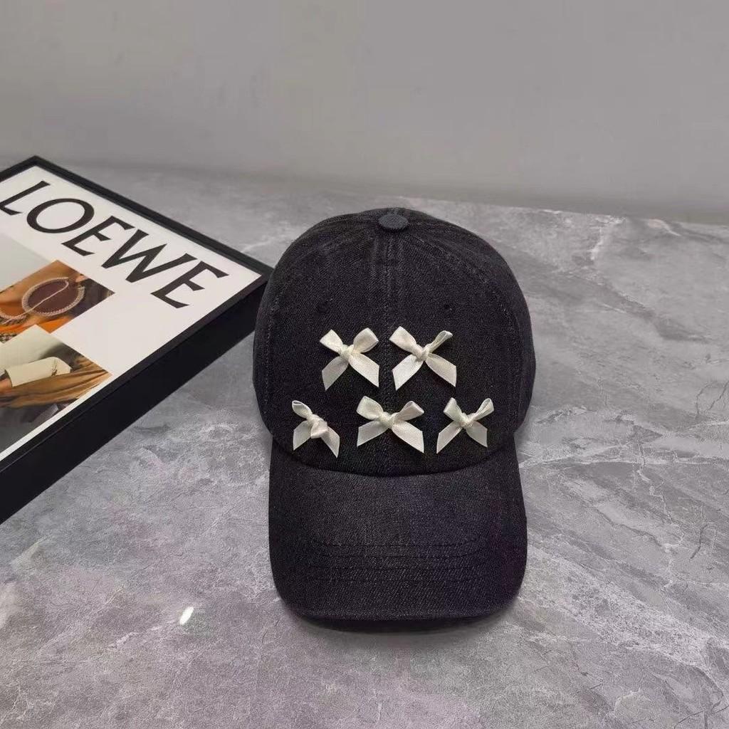 

2024 Designed Beautifully Womens Diy Butterfly Bow Baseball Cap Adjustable Wide Brim Casual Sun Hat Available In Colors Denim Black