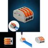 Ideal Gift 3 Way Reusable Spring Lever Terminal Block Electric Cable Connector Wire For Friends And Family