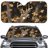 SHEIN Elk Print Aluminum Foil Sunshade - Portable, No-Install Windshield Visor for Men & Women