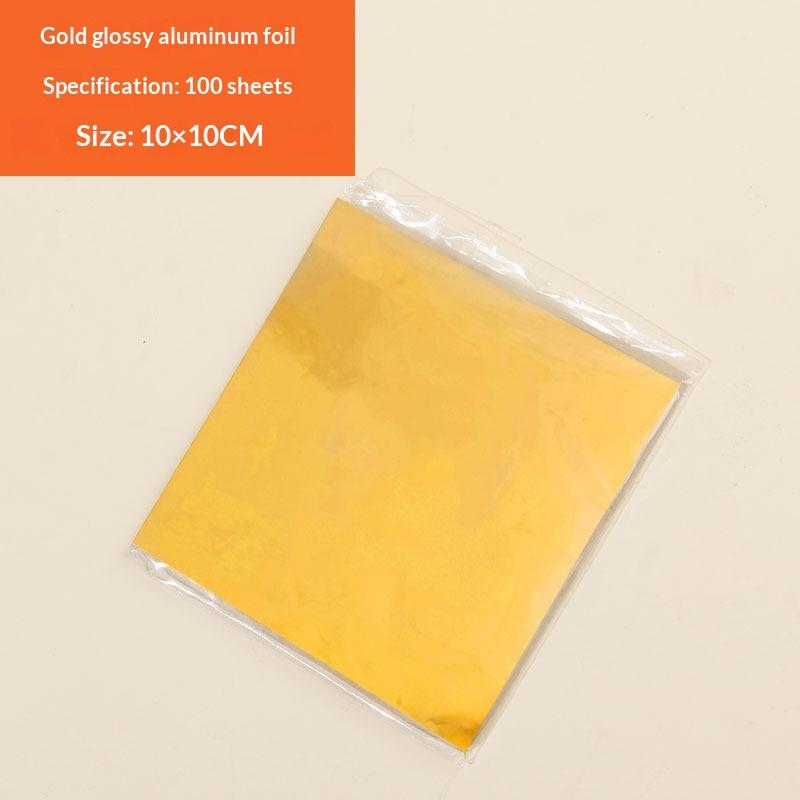 100 Sheets Gold Foil Candy Wrappers Square Gilded Aluminum Foil Paper Chocolate Wrappers Diy Decorations