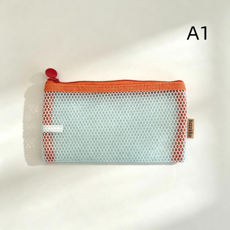 Square Mesh Cosmetic Bag Mini Coin Purse Portable Square Cosmetic Storage Bag With Zipper Multi-purpose Sundries Bag