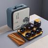 Travel Tea Set Dingyao Kung Fu Ceramics One Pot Four Cups Gift Tea Set