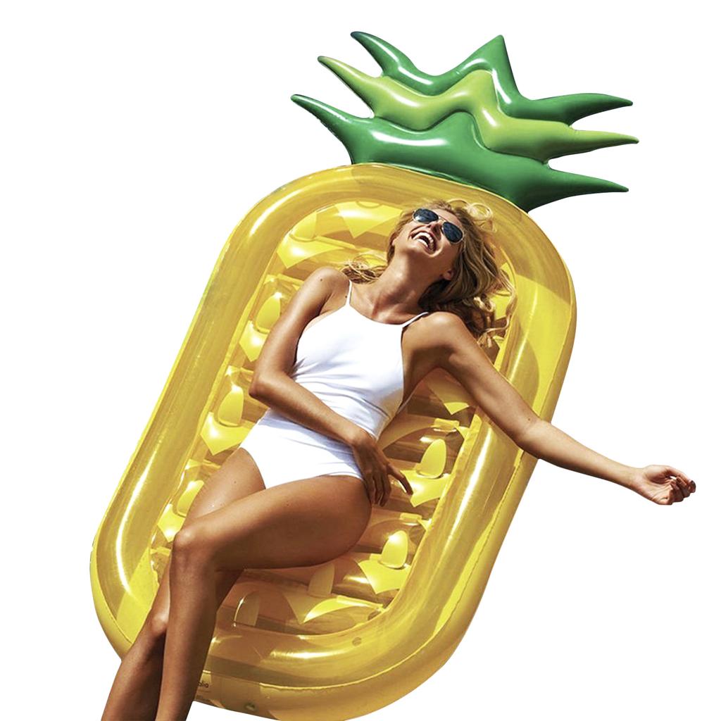2022 Iatable Ananas Riesen Pool Floats Schwimmring Sommer Großes Float Floß Poolzubehör Luftmatratze Strand Pool Spielzeug