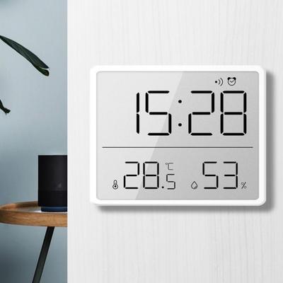 Magnetic Hanging Clock Large LCD Screen Ultra Thin Digital Alarm Clock Humidity Sensing Digital Display Room Thermometer
