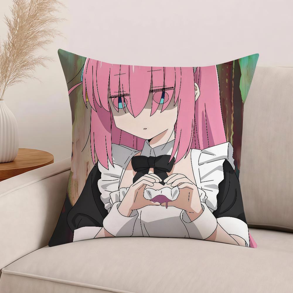 

Anime B-Bocchi the Rock Hitori Goto Pillow Case Office Cushions Suitable For Sofa Car Bedroom Decorative Cushion Cover 12x12Inch