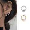 Nuovi Autentici Orecchini a Cerchio Piccoli Raffinati in Argento 925 con Zirconi Intarsiati Cerchio Rotondo per Donne Orecchini Dorati Gioielli