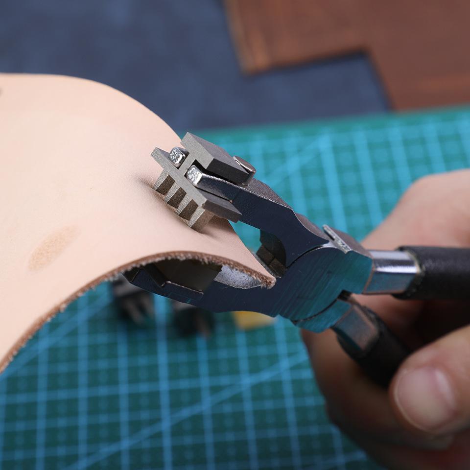 1pc Leathercraft Hole Punching Tool Leather Piercer Handhold Stainless Steel Diy Household Plier Punch Tool