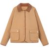Women's Reversible Corduroy Trim Quilted Padded Jacket