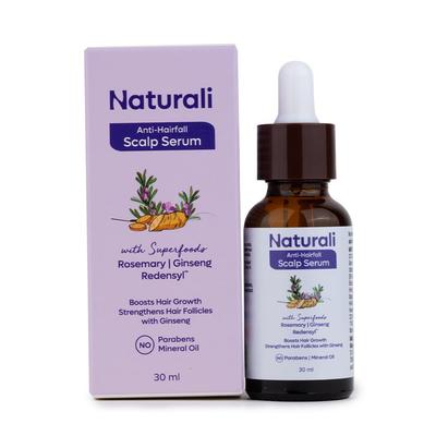 Naturali Anti Hairfall Scalp Serum 30 Ml Lightweight Non Sticky Formula For Stronger Roots Fuller Looking Hair Daily Care