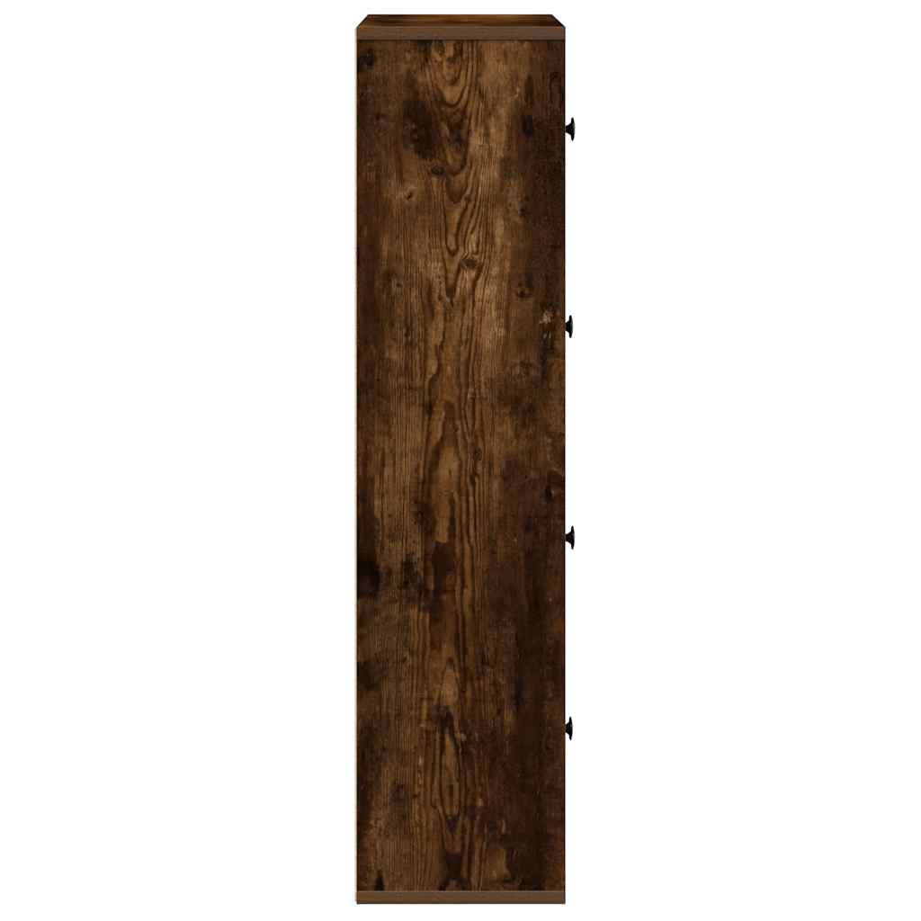 Vidaxl Regał, Przydymiony Dąb, 60X24X101,5 Cm, Materiał Drewnopochodny