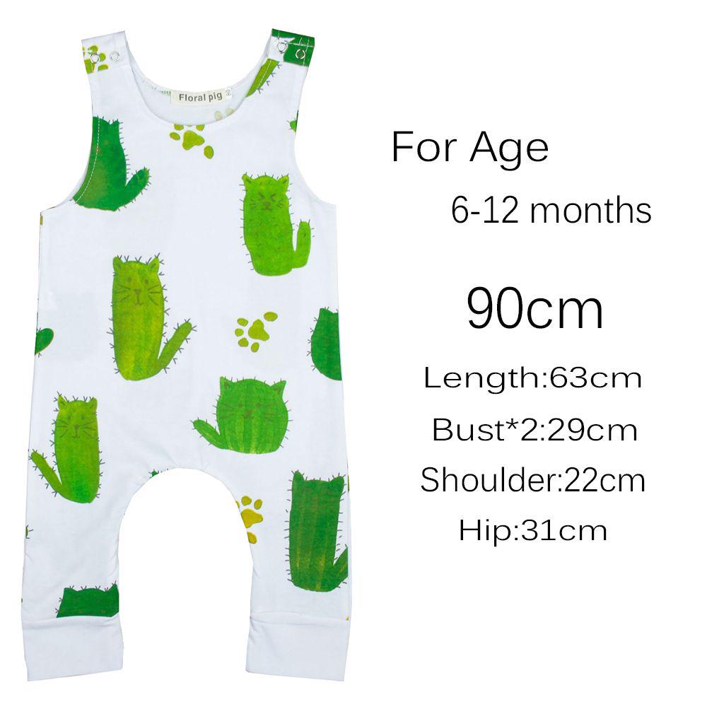 Infant Baby Cactus Romper Girls Boys Clothes Sleeveless Jumpsuit Playsuit