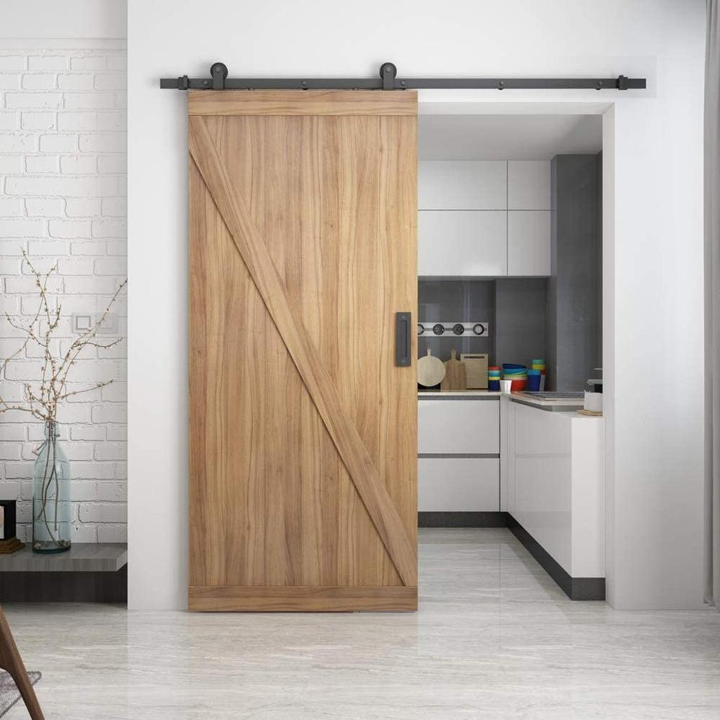 8-3/5\'\'Flat Black Flush Sliding Barn Door Finger Pull Handle Hardware