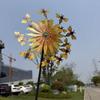 Metal Sunflower & Bee Wind Spinner: Creative Garden Windmill