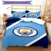 3pcs Manchester City Bedding Set Duvet Cover Closure Includes 1 Duvet Cover & 2 Pillowcases, Soft and Comfortable for All Seasons.