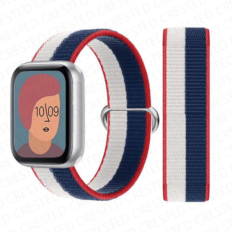 2pcs Straps For Apple Watch Band 44mm 40mm 45mm 46mm 42mm 49mm 41mm Nylon Loop Bracelet iwatch Series 10 9 8 7 6 5 3 se ultra 2