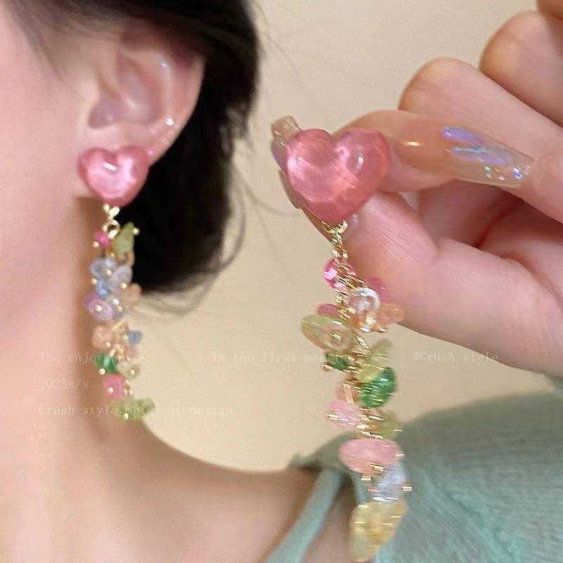 Color Dopamine Earrings, Sweet Super Fairy Temperament, Simple Personality and High Value Niche Earrings