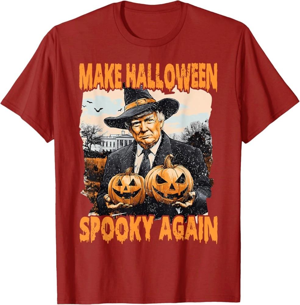 

Funny Make Halloween Great Again Trump Spooky Season Unisex T-Shirt S