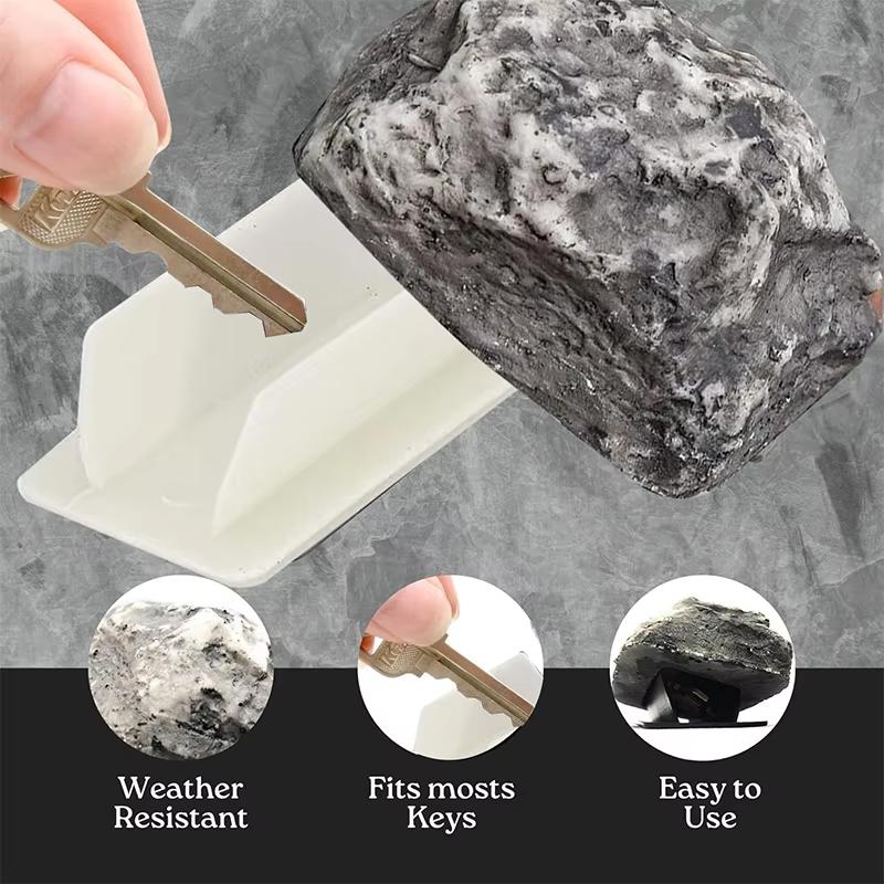 Fake Rock Key Hider Hidden Keys Storage for Outdoor Garden Rock Key Hider for Standard Sized Spare Keys Weatherproof Design