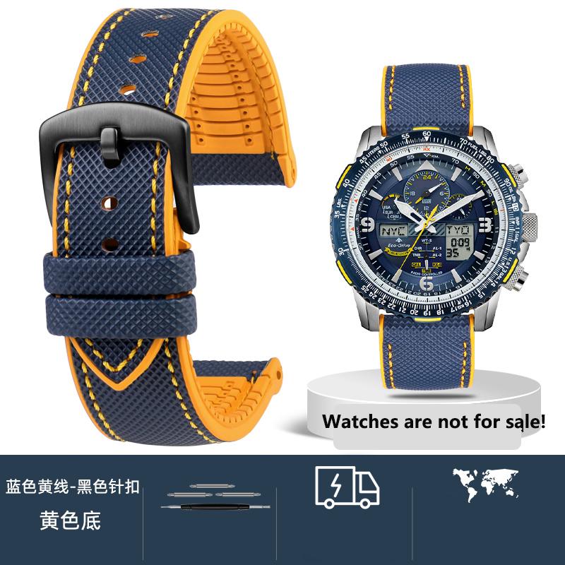 20mm 21mm 22mm 23mm 24mm Unisex Hochwertiges Nylon-Gummi-Unterband Wasserdichtes Uhrenarmband für jede Uhrenmarke Herrenarmband