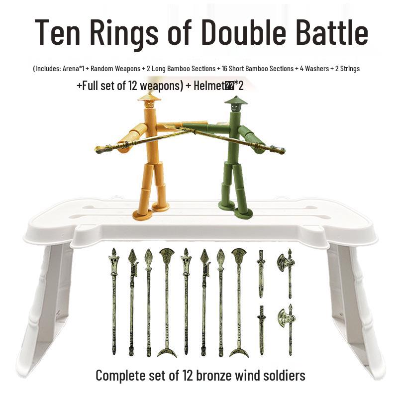 Sixth Grade Student Textbook Puppet Toy - Bamboo Joint Man Battle Double PK for Parent-Child Interaction