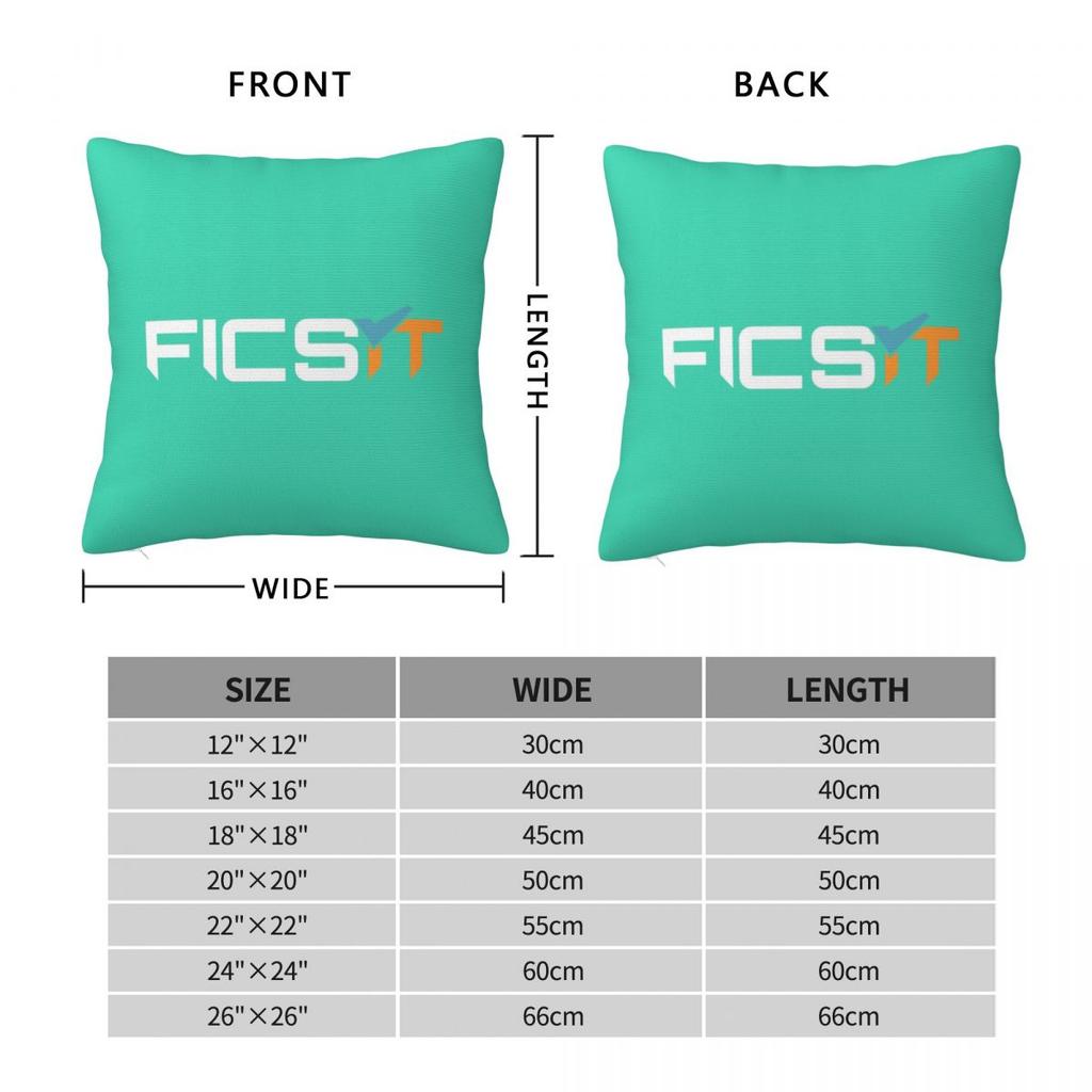 FICSIT Satisfactory Logo Square Pillowcase Cushion Cover Pillow Case Throw Pillow Cover for Home Bedroom Car