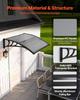 Awnings for Door Entrance, 38 X 40 In, Exterior Front Door Window Awnings with Drainage & ABS Bracket, Rain Snow Sun Protection, Overhang