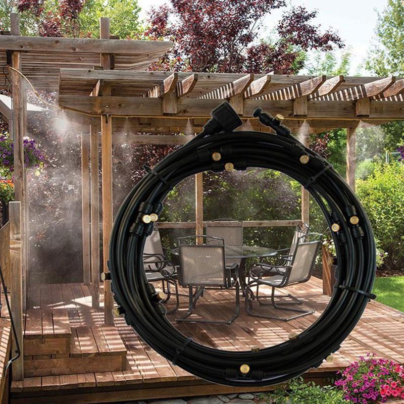 Tap Water Misting System for Courtyard and Trampoline Cooling