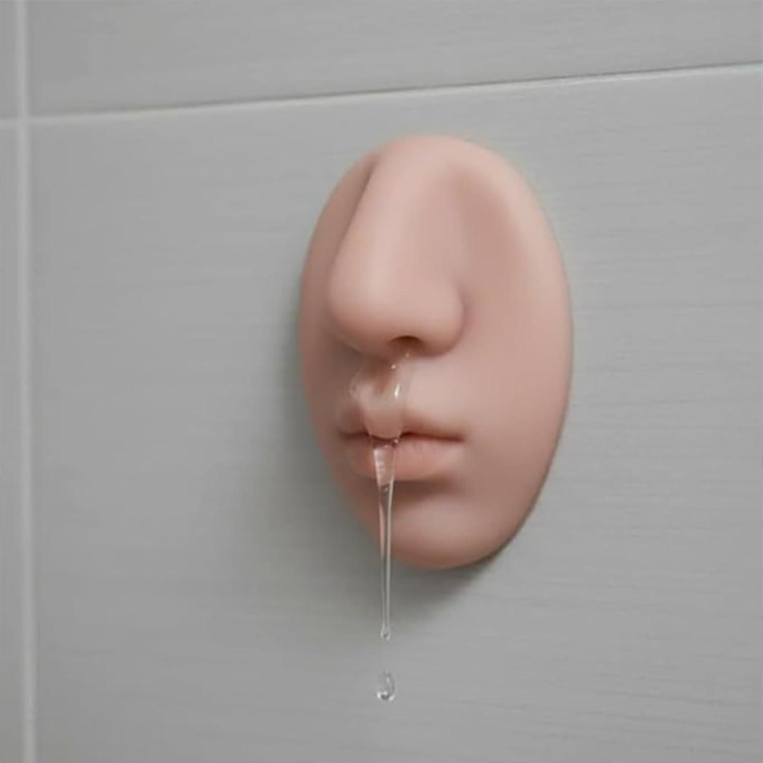 

Realistic Nose Shape Wall-Mounted Soap Dispenser, Funny Silicone Liquid Soap Squeeze Dispenser for Bathroom Kitchen Shower Gel Shampoo