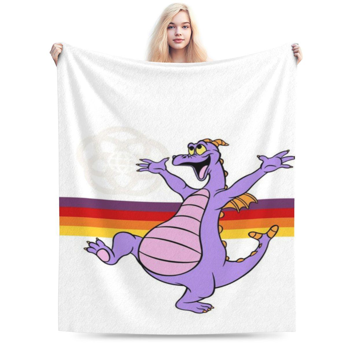 Figment  Happy Little Purple Dragon Of Imagination Custom Warm Gift An UltraSoft Micro Fleece Blanket 75x100cm 30x40in
