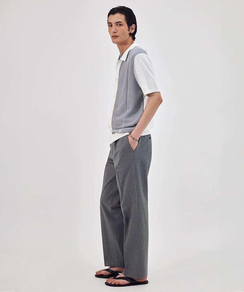 Theknitcompany Orea Panel Polo Cardigan - Lucent White