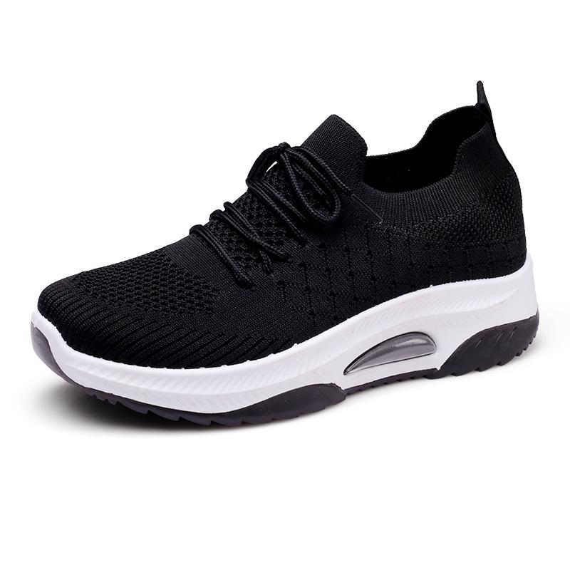 Shoes women's casual sports shoes women's fashion mesh shoes flying woven breathable women's shoes low heels are not tiring