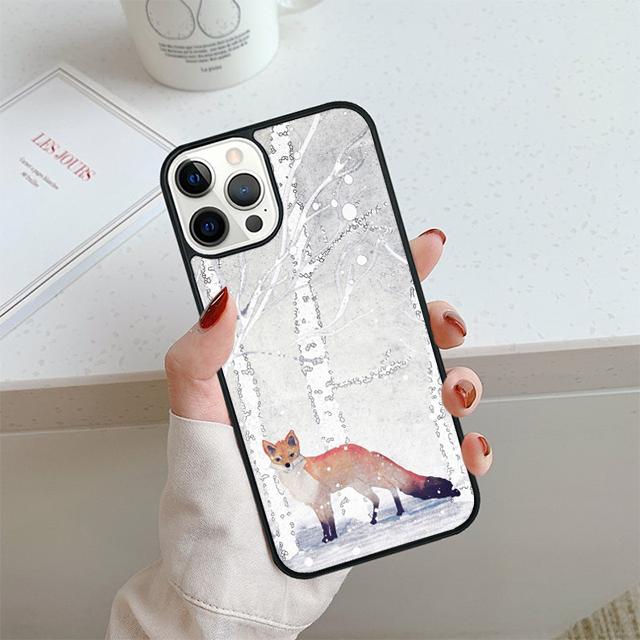 Fox Animal Pattern Phone Case For iPhone 17 Air 14 15 16 13 12 Cover For Apple 14 15 16 Pro Max Plus Coque