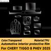 For CHERY TIGGO 8 PHEV 2025 Panel Navigation Automotive Interior Screen TPU Protective Film Cover Anti-Scratch Sticker