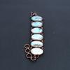 Larimar Bracelet Copper Electroformed Gemstone Jewelry, Handmade Bracelet For Thanksgiving
